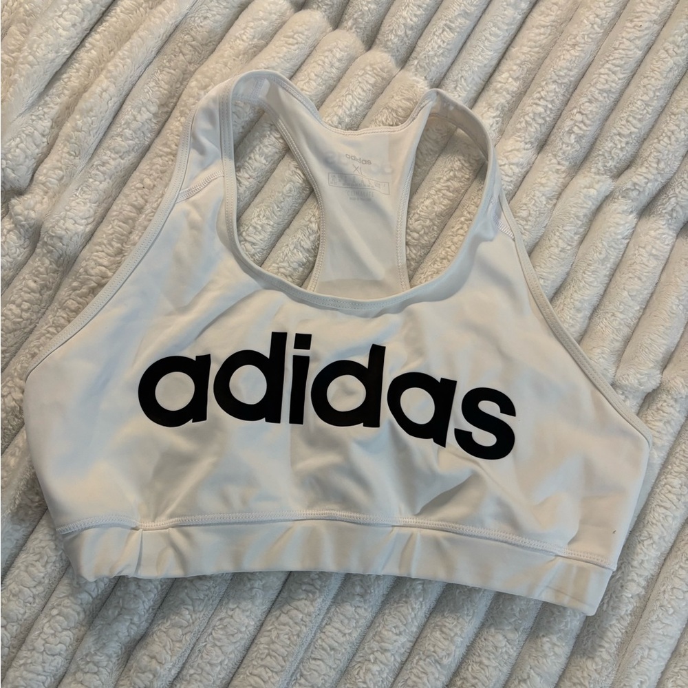 Adidas White Activewear Top